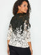 Ex M&Co Ladies Black & White Floral Lace Blouse