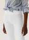 Ladies White Cotton Rich Cropped Leggings