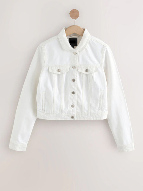 Ladies Fuller Bust Denim Trucker 100% Cotton Jacket