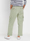 Ladies Green Cargo Pocket Trousers