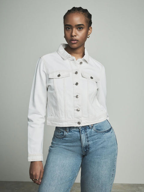 Ladies Fuller Bust Denim Trucker 100% Cotton Jacket