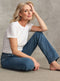 Ladies The SARA Straight Leg Jeans Pale Blue