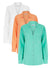 Ex Papaya LadiesLinen V Neck Shirt Blouse Green Orange White