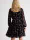 Ladies Black & Pink Floral Chiffon Shirt Dress