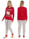 Ladies Christmas Pudding Jersey Pyjama Set