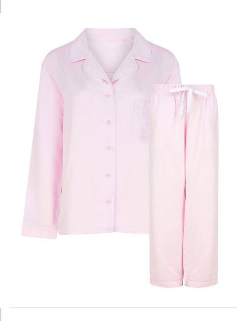 Ladies Satin Pyjamas Set Soft With Scrunchie Eye Mask