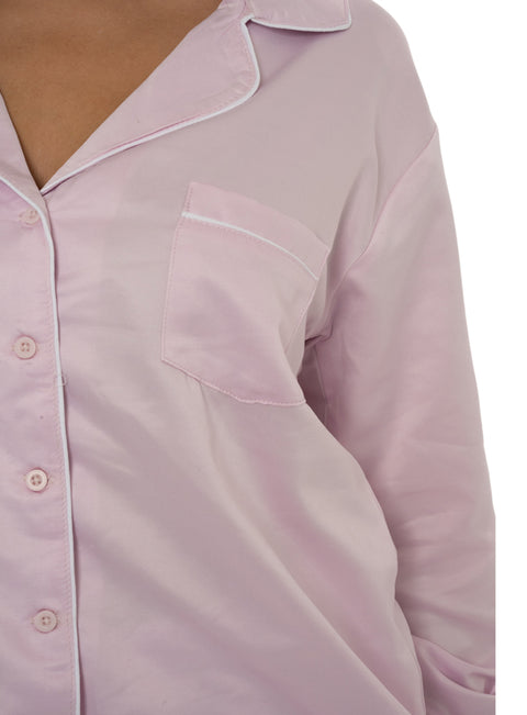 Ladies Satin Pyjamas Set Soft With Scrunchie Eye Mask