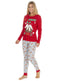 Ladies Christmas Pudding Jersey Pyjama Set