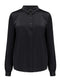 Ex Pour Moi Millie Satin Woven Shirt In Black