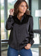 Ladies Millie Satin Woven Shirt In Black
