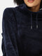 Ex Regatta Women's Bardou Fluffy Jumper Fleece Navy Cream