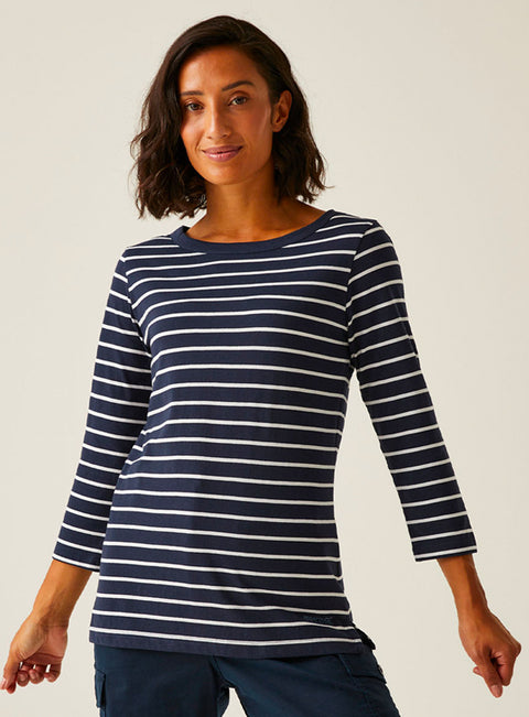 Regatta Women's Bayletta Tee II in White Blue Navy