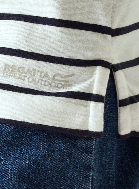 Regatta Women's Bayletta Tee II in White Blue Navy