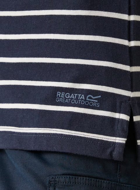 Regatta Women's Bayletta Tee II in White Blue Navy