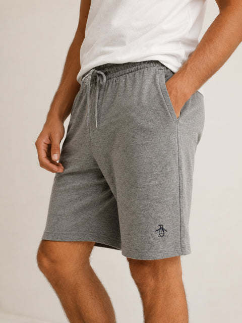 Mens Penguin Jogger Sweatshorts in Light Grey