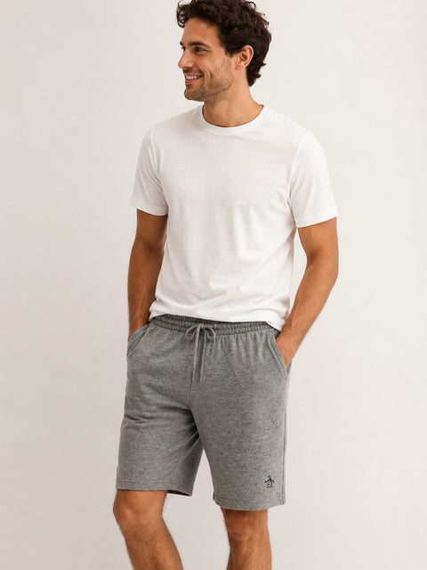 Mens Penguin Jogger Sweatshorts in Light Grey