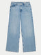 Ladies Slouchy Mid Rise Wide Leg Jeans