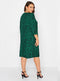 Ex Store Ladies Curve Green Zebra Print Jacquard Knitted Pocket Dress