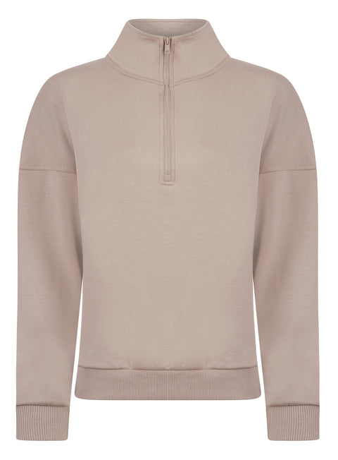Ladies Supersoft Quarter Zip Sweater Jumper
