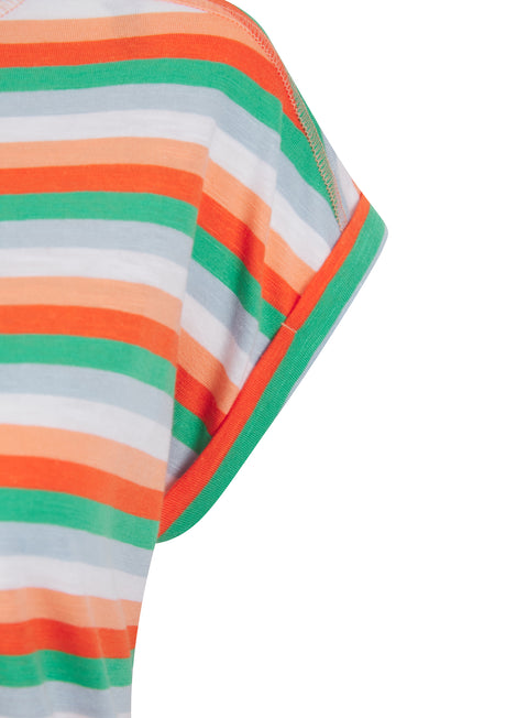 Ladies Basic Stripe Cotton Blend T shirt