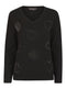 Ladies Ex Bon Marche Diamante Heart Front V Neck Jumper