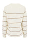 Ladies Camaieu Cotton Stripe Knit Jumper In Blue & Cream