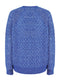 Ladies F&F Tesco Ribbed Cable Knit Jumper Blue & Cream