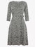 Ex Principles Grey Leopard Jacquard Wrap Knee Length Dress
