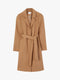 Ex Warehouse Clean Belted Coat Jacket Tan / Grey!