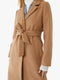 Ex Warehouse Clean Belted Coat Jacket Tan / Grey!