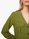 Ex Warehouse Long Sleeve Button Front TopLight Green