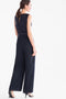 Ex Yessica Navy Blue Sequin Satin Ribbon Trouser Party Jumpsuit