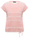 Ex M&CO Pink Stripe Tie Dye Print Top