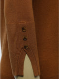 Ex M&CO Crew Neck Button Sleeve Detail Jumper 10 Colours