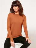 Ex M&CO Crew Neck Button Sleeve Detail Jumper 10 Colours