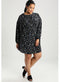 Ex Second Script Curve Fully Sleeve Flippy Day Dress