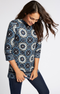 Ex Famous Store Multicoloured Mosaic Print 3/4 Sleeve Top