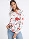 Ex Famous Store Floral Print Round Neck Long Sleeve T-Shirt