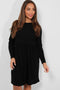 Ex Simply Be Black Half Sleeve Jersey Smock Dress Tunic