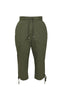 Ex Evans Black / Khaki Cotton Cropped Trousers