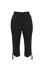 Ex Evans Black / Khaki Cotton Cropped Trousers