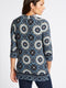 Ex Famous Store Multicoloured Mosaic Print 3/4 Sleeve Top