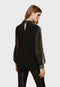 Ex Dorothy Perkins Black Choker Neck Top Blouse