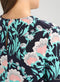 Ex Second Script Curve Floral Zia Smocked Dress