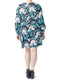 Ex Second Script Curve Floral Zia Smocked Dress