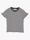 Ex Warehouse Stripe Frill T-Shirt, Black