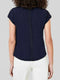 Crochet Sleeve T-shirt Top in Green And Navy