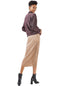 Ex Topshop Plisse Pleat Wrap Long Midi Maxi Skirt Khaki Beige Pink