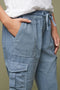Ex Highstreet Linen Cargo Trousers Jogger 4 Colours