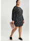 Ex Second Script Curve Fully Sleeve Flippy Day Dress